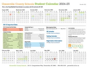 Greenville County School District Calendar 2024-2025 [PDF]