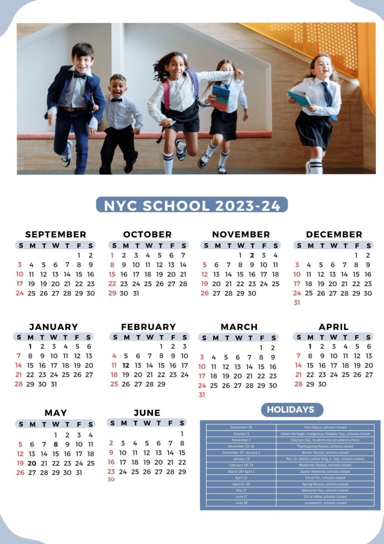 NYC School District Calendar 2024 2025 Academic Year 
