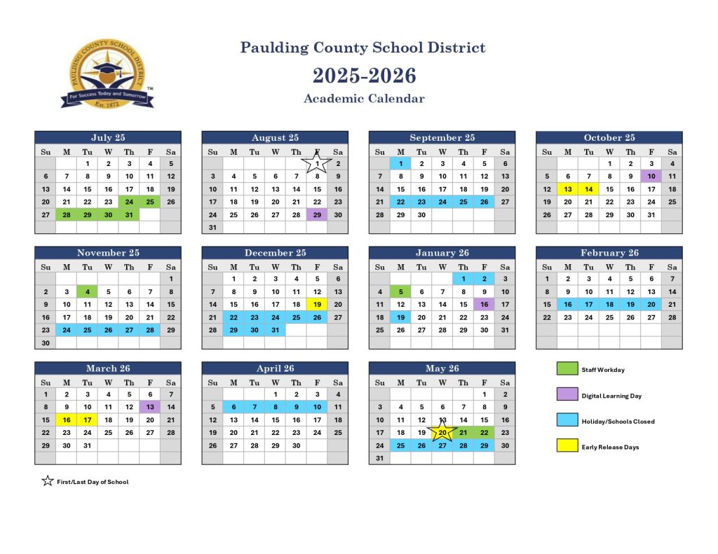Paulding County Schools Calendar 2025